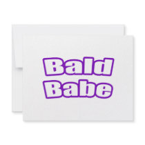 Bald Babe (Purple) invitations by cancerkarma Bald Babe (Purple) invitations