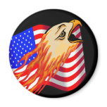 Bald Eagle 4th of July Fridge Magnet