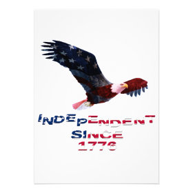 Bald Eagle 4th of July Personalized Announcements