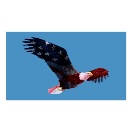 Bald Eagle American Flag Business Card (front side)