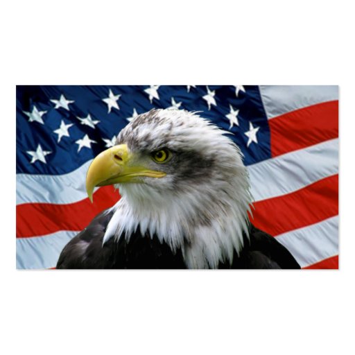 Bald Eagle American Flag Business Card (front side)