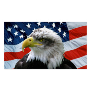 Bald Eagle American Flag Business Card Template