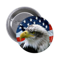 Bald-Eagle-American-Flag Button