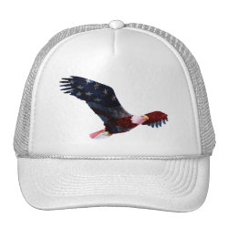 Bald Eagle American Flag Cap Mesh Hat