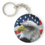Bald-Eagle-American-Flag Keychains