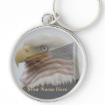 Bald Eagle & American Flag Key Chains