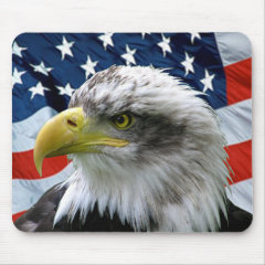 Bald Eagle American Flag Mousepad