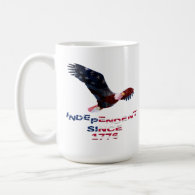 Bald Eagle American Flag Patriotic Coffee Mug