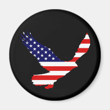 Bald Eagle American Flag Refrigerator Magnets