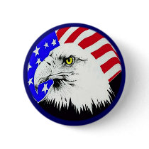 Bald Eagle and American Flag Pin