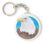 Bald Eagle Badge Key Chain