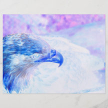 bald eagle blue purple facing right flyers