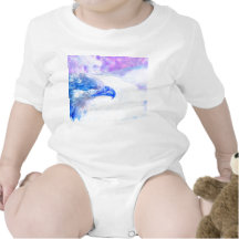 bald eagle blue purple facing right t shirt
