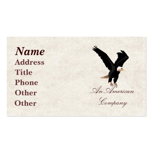 Bald Eagle Business Card