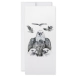 Bald Eagle Collage Pencil drawing sketch Custom Rack Cards