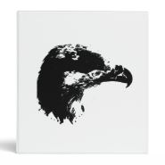 bald eagle cutout black vinyl binder