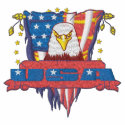 Bald Eagle Emblem USA Back embroidered shirts