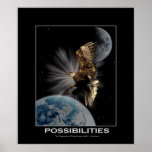 Bald Eagle Fantasy Art  Motivational Poster