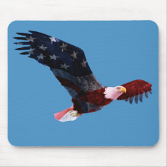 Bald Eagle Flag Mousepad