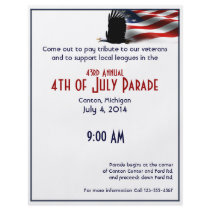 Bald Eagle Flies the Flag 4th of July Flyer Design