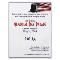 Bald Eagle Flies the Flag Memorial Day Personalized Flyer