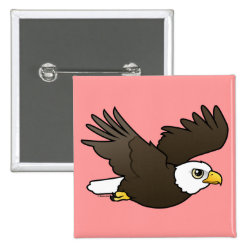 Bald Eagle in Flight Square Button