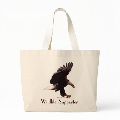 BALD EAGLE Landing Design Canvas Bag by RavenSpiritPrints