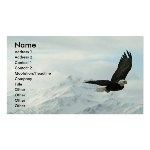 Bald eagle & mountains business cards