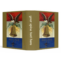 Bald Eagle, Olive Branches and Liberty Bell Vinyl Binder