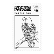 Bald Eagle on Branch Postage Stamp