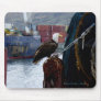 Bald Eagle on the Stern of a Trawler Mouse Pads