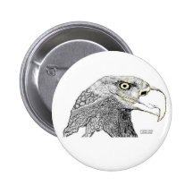 Bald Eagle Pinback Buttons