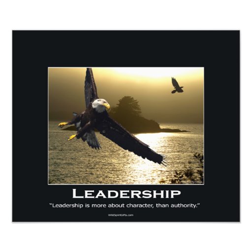 Bald Eagle Raven Motivational Photo Print