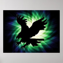 Bald Eagle Silhouette; Cool Print