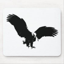 Bald Eagle Silhouette Mouse Pad