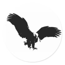 Bald Eagle Silhouette Stickers