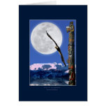 Bald Eagle, Totem Pole & Super Moon Greeting Cards