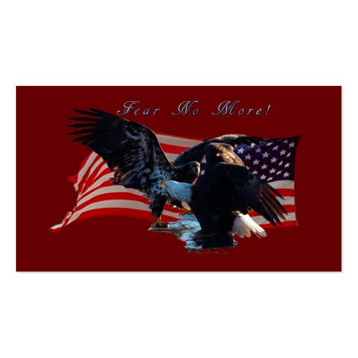 Bald Eagle/US Flag Business Card (back side)