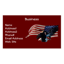 Bald Eagle/US Flag Business Card