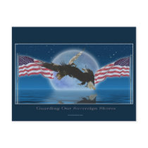 BALD EAGLE & US FLAG Patriot Series Post Cards