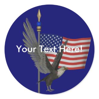Bald Eagle US Flag Sticker sticker