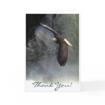 BALD EAGLE & WATER FALL Thank You Card