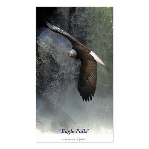 Bald Eagle & Waterfalls Business Cards (back side)