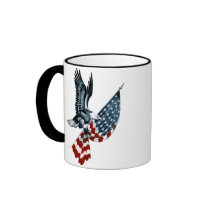 Bald Eagle with American Flag Mugs