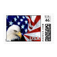 Bald Eagle with US Flag Postage