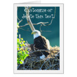 Bald Eagle Yukon River; Customizable Greeting Card