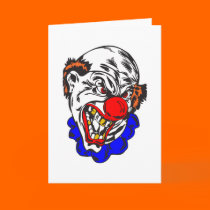 bald evil clown cards
