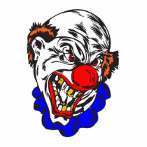 bald evil clown photo cut outs