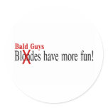 Bald Guys Have More Fun Stickers