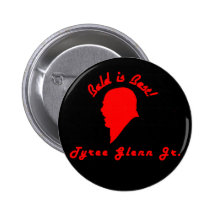 Bald is Best  Red Logo Button